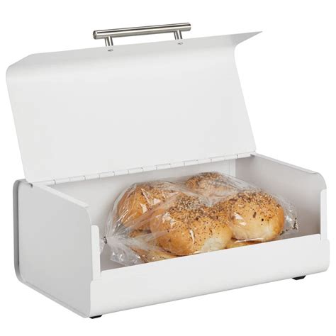 mdesign metal bread box keeper for kitchen in matte|mDesign Metal Kitchen Countertop Bread Box, Home .